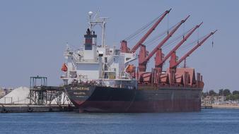 big ship with hooks