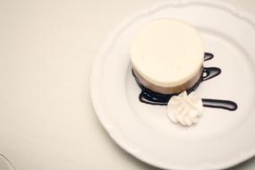 white sweet cake on a plate