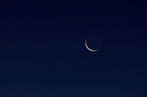 Crescent Moon Moonlit