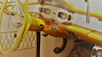 Antique Car Show Yellow