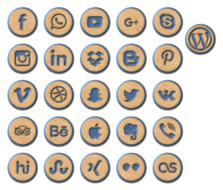 social media icons social drawing