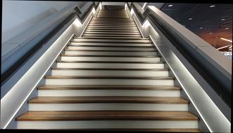 lights on the stairs in the mall