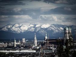 Munich Mountains Frauenkirche