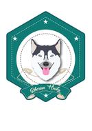 husky on the green emblem