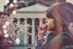 Child Kid urban bokeh