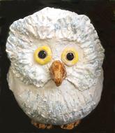 white owl as a sculpture