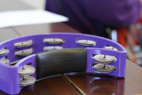 purple tambourine