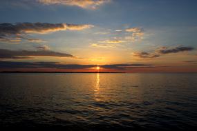 Lake Erie at Sunset Landscape