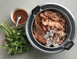 seafood on a plate