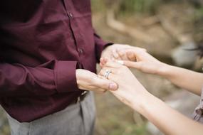 hands wedding couple