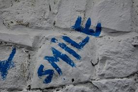 smiley blue graffiti