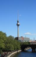 photo of the TV tower and the city river in Berlin