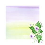 flowers and yellow watercolor purple background
