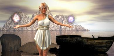 ice queen woman fantasy hair