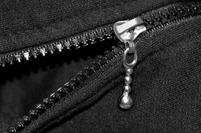 Zip Clothing Close Up