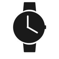Black wristwatch icon