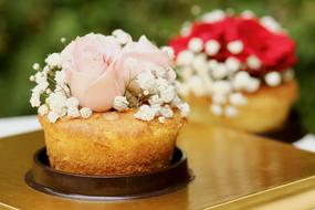 decorated sweet dessert