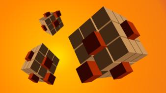 cubes bone design 3d drawing