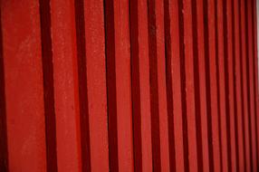 Red Wall with ribs