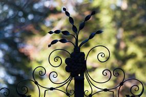 iron ornament on the fence