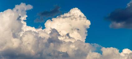 white clouds fluffy in the sky