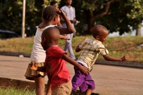 African Children Play outdoors