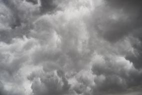 gray rain clouds in the autumn sky