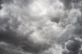 macro photo of gray evening clouds