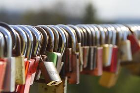 There are locks on the fence.