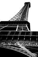 view from below of a paris landmark