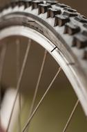 photo of bicycle wheel part close-up