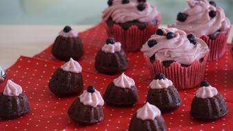 Chocolate covered cream cakes
