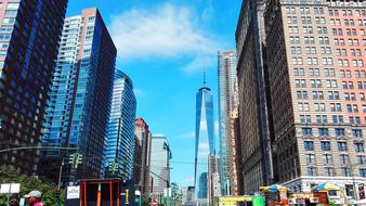 colorful street photo in New York, USA