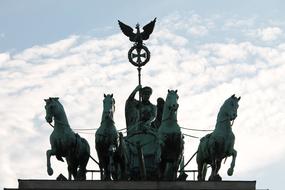 green horses sculpture