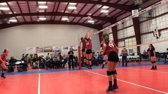 girl at volleyball competition