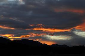 Afterglow Sunset sky clouds