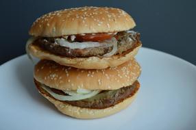 delicious burgers on the table