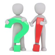 question mark and exclamation mark 3d