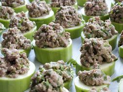 meat snack with herbs