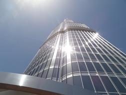 large building with windows in dubai