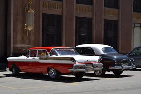 old vintage cars on the street