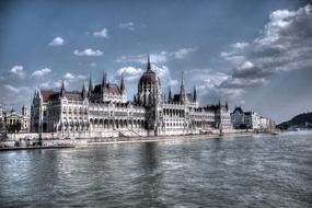 unusually beautiful Parliament in Budapest