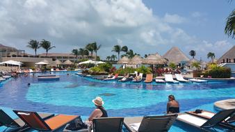Cancun Pool Moon