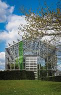 Greenhouse Facade in the botanical garden