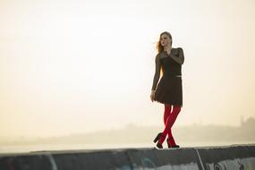 Woman Socks Model The Young