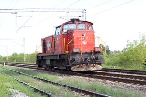Red Locomotive Railway Engine