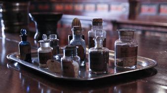 fragrant spices in small bottles