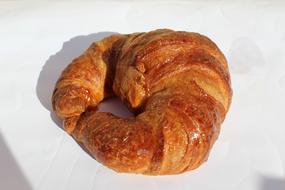 fresh croissant in a plate