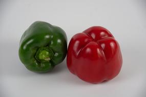 Green and red peppers