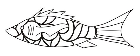 fish symbol vector no background